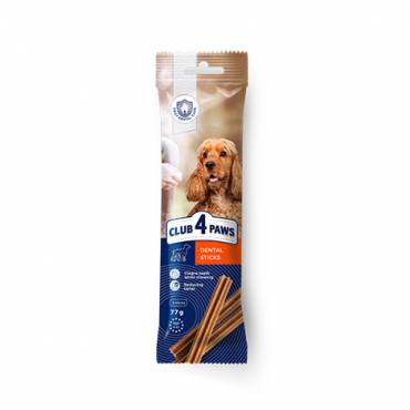 CLUB 4 PAWS PREMIUM DENTAL STICKS. COMPLEMENTARY PET FOOD FOR ADULT DOGS