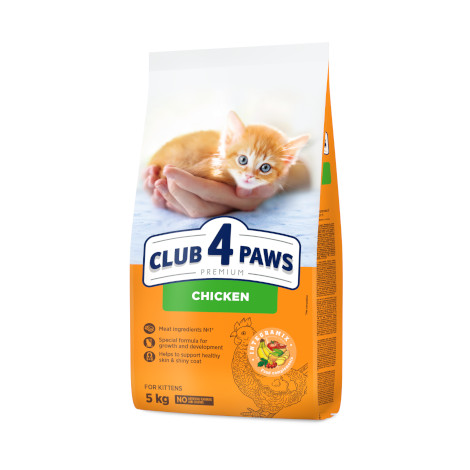 CLUB 4 PAWS Premium for kittens "Chicken". Сomplete dry pet food