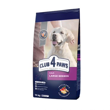 CLUB 4 PAWS Premium for LARGE breeds. Сomplete dry pet food for adult dogs