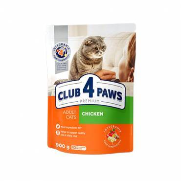 CLUB 4 PAWS PREMIUM "CHICKEN". СOMPLETE DRY PET FOOD FOR ADULT CATS