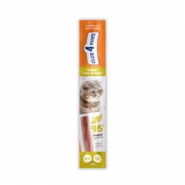 CLUB 4 PAWS Premium meaty stick: TURKEY. With RABBIT. Complementary pet food for cats