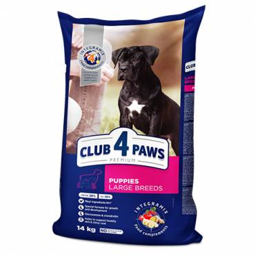 CLUB 4 PAWS Premium for puppies of large breeds "Сhicken". Сomplete dry pet food